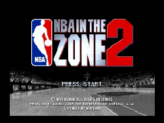 NBA in the Zone 2 (Japan) Title Screen